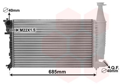 VAN WEZEL Радиатор, охлаждение двигателя 09002140